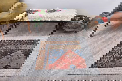 3'9'' x 3'4'' Turkish Flatweave Kilim Rug - 241766