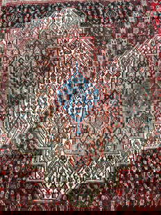 Hand Knotted Persian Bijar Rug 2.8x2.2 ft: Title: Hand Knotted Persian Bijar Rug 2.8x2.2 ft Description:Hand Knotted Persian Bijar Rug 2.8x2.2 ft Size: 2.8x2.2ft Circa:1980 Origin:Iran Material:100 % Wool Reserve: $200.00 Shipping: Domestic: F