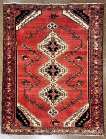 Persian Sirjan Hand Knotted Oriental Rug 4'7" x 6'6"