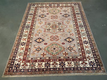 EXQUISITE FINE SUPER KAZAK RUG 5'.1"x6'.7"