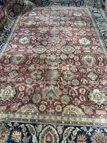 Hand Knotted Oushak Rug -10x14 ft