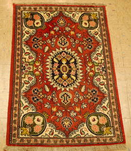 Persian BIJAR RUG 2' X 2'11": Title:Persian BIJAR RUG 2' X 2'11" Description:OLD, ANTIQUE HIGHLY DETAILED FINE AUTHENTIC HAND KNOTTED PERSIAN BIJAR RUG..........Kork wool woven on cotton foundation with a size of 2' X 2'11" ......