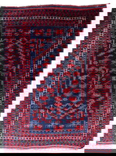 Handmade Vintage Caucasian Karabagh Rug 3.9' x 5.8' (120cm x 179cm), 1940s: Title: Handmade Vintage Caucasian Karabagh Rug 3.9' x 5.8' (120cm x 179cm), 1940s Origin:Russia Dimension: 3.9' x 5.8' (120cm x 179cm) Materials:wool Year:1940s Description:Elevate your space with the