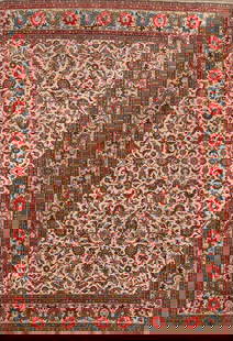 Floral 8x11 Kashan Persian Area Rug: Title: Floral 8x11 Kashan Persian Area Rug Description:A Beautiful Genuine Iran ( Persia ) Kashan rug is Hand Knotted by skillful weavers in Iran ( Persia ) with 100% Wool Material. This rug is in Ver