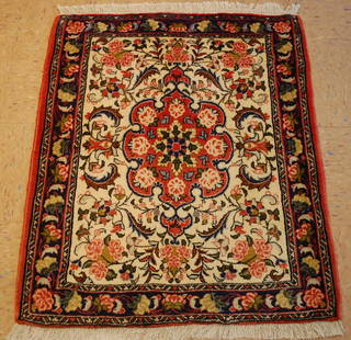 PERSIAN-BIJAR RUG 2'8" x 3'4": Title: PERSIAN-BIJAR RUG 2'8" x 3'4" Description: OLD,ANTIQUE FINE HIGH KPSI_KORK WOOL_CLASSIC VILLAGE WOVEN AUTHENTIC HAND KNOTTED PERSIAN-BIJAR ORIENTAL RUG .with exact size of 2'8" x 3'4" Multicolo