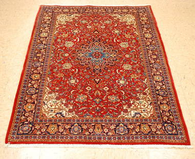 Persian SARUK RUG 3.7x5.3: Title: Persian SARUK RUG 3.7x5.3 Description:OLD, ANTIQUE NATURAL DYE COLOR COMBINATION_HIGH KPSI WITH FINE KORK WOOL AUTHENTIC HAND KNOTTED Persian SARUK RUG size is 3' 7" x 5' 3"...............Wonde