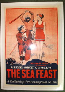 The Sea Feast (1929) US One Sheet Movie Poster LB: The Sea Feast (1929) US One Sheet Movie Poster LB, Please refer to the attached photos to determine the condition of this original vintage item. Note: LB means Linen Backed. Ready for you to frame! Re