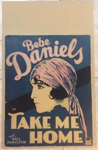 Take Me Home - Bebe Daniels (1928) US Window Card Movie Poster: Take Me Home - Bebe Daniels (1928) US Window Card Movie Poster, Please refer to the attached photos to determine the condition of this original vintage item. Note: LB means Linen Backed. Ready for you