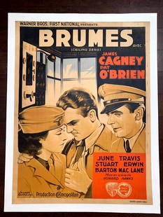 Ceiling Zero - James Cagney (1936) 23x33 French Movie Poster LB: Ceiling Zero - James Cagney (1936) 23x33 French Movie Poster LB, Please refer to the attached photos to determine the condition of this original vintage item. Note: LB means Linen Backed. Ready for yo