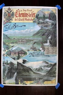 Chemins De Fer - Moserboden - Art By J. Politzer (1921) 26.75x37.625 French Travel Poster LB: Chemins De Fer - Moserboden - Art By J. Politzer (1921) 26.75x37.625 French Travel Poster LB, Please refer to the attached photos to determine the condition of this original vintage item. Note: LB mea