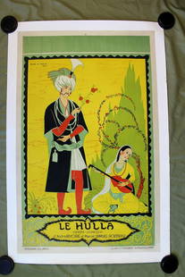 Le Hulla - Art By Rene Pesle (1923) 30x47 French Theater Poster LB: Le Hulla - Art By Rene Pesle (1923) 30x47 French Theater Poster LB, Please refer to the attached photos to determine the condition of this original vintage item. Note: LB means Linen Backed. Ready for