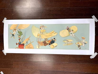 Sky Madness #1 - Art By Fernand Fernel (1910) 10.625x34.5 French Advertising Poster LB: Sky Madness #1 - Art By Fernand Fernel (1910) 10.625x34.5 French Advertising Poster LB, Please refer to the attached photos to determine the condition of this original vintage item. Note: LB means Lin