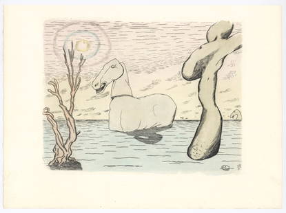 Roger Vieillard original etching for Alternance: Medium: original etching. Printed in 1946 at the atelier Quesneville on BFK Rives paper and published in a limited edition of 300 for the "Alternance" portfolio (a collective art and literary project)