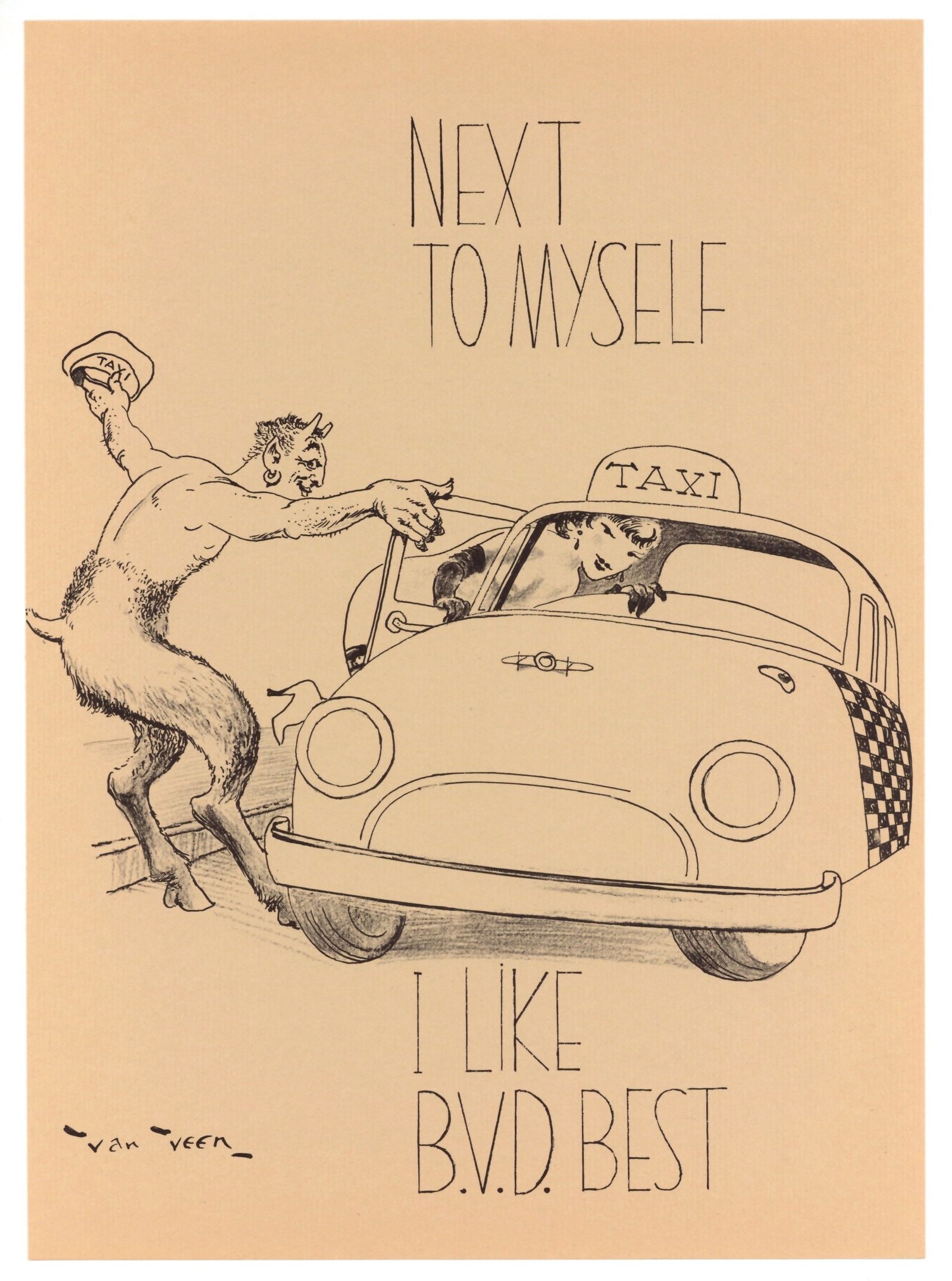 Stuyvesant Van Veen original lithograph: Medium: original lithograph. This lithograph was printed in 1956 for the "Improvisations" portfolio, published by the Artists Equity Association of New York on the occasion of the 1956 Spring Fantasia