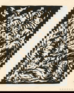 Eberhard Viegener original woodcut: Medium: original woodcut. This impression on wove paper was printed in 1919 for Das Kestnerbuch, an important collection of original prints published during the height of the German Expressionist move