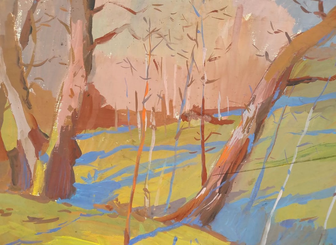 Painting Spring came Litvinov Oleg Arkad'yevich: №1208AAA *** ABOUT THIS PAINTING *** * TITLE: "Spring came" * ARTISTS: Litvinov Oleg Arkad'yevich * SIZE: 43x27.2 cm/'16.92x10.70 inches' * MEDIUM: mixed techique, paper * HAND PAINTED: Original