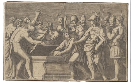 16th C Alexander the Great at the Tomb of Homer