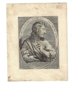1613 Engraving of Prophet Daniel Galle