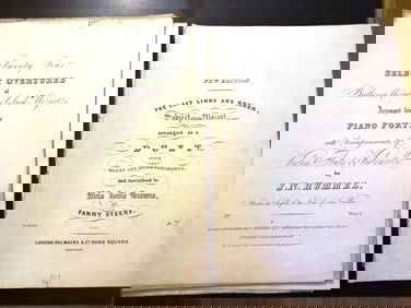Lot of Early 19th C Sheet Music Hummel