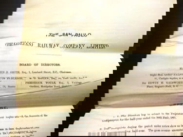 1895 San Paulo Railway Company Report to Shareholders