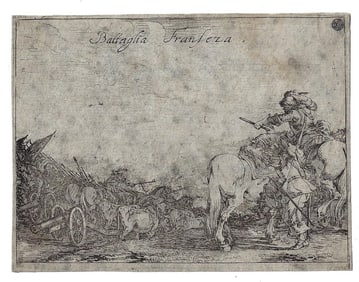 1633 Dutch Military Engraving Johann Baur
