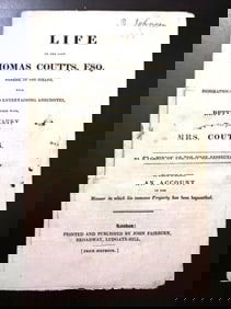 1822 Life of the Late Thomas Coutts Banker