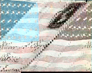 1861, Civil War Envelope showing 34-Star American Flag: Title: 1861, Civil War Envelope showing 34-Star American Flag Artist/Source: UNKNOWN Original Date: SEE TITLE Dimensions: 8X10 / 10X8 ACCORDINGLY Description: || UNITED STATES SHIPPING ONLY! || This l