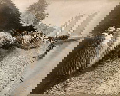 SHAD FISHING VILLAGE: Title: SHAD FISHING VILLAGE Artist/Source: UNIDENTIFIED Original Date: UNKNOWN Dimensions: 8X10 / 10X8 ACCORDINGLY Description: || UNITED STATES SHIPPING ONLY! || This lot is a Dye Based Photolithogra