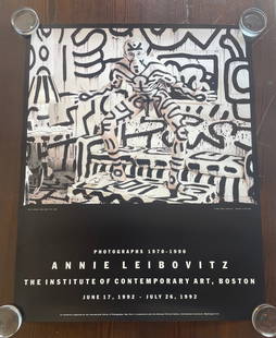 Keith Haring 'Photographs' Poster: Description: Keith Haring 'Photographs' Poster measuring at 24x30 inches Date: 1970 Material: Fine Art Paper Additional Information: Reproduction Reserve: $80.00 Shipping: Domestic: Flat-rate of $20.0