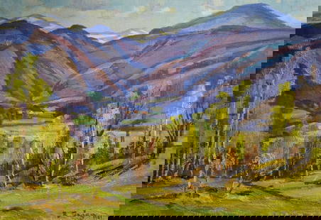 Oil painting Mountain landscape Gabda Vasily Georgievich: â„–Vern 1224 *** ABOUT THIS PAINTING *** * TITLE: "Mountain landscape" * ARTISTS: Gabda Vasily Georgievich * SIZE: 75x110 cm/'29.52x43.30 inches' * MEDIUM: oil, canvas * HAND PAINTED: Original pai