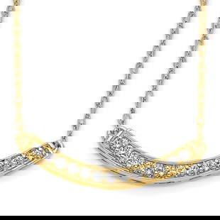 Q-10k Diamond Curved Bar 18 inch Necklace: 10k Diamond Curved Bar 18 inch Necklace 10k Yellow Gold 1.51 Grams 18 Inches ay1-610-9764mp Reserve: $450.00 Shipping: Domestic: Shipping rates are determined by destination International: Foreign shi