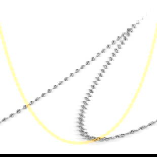 Q-10k Lightweight D/C Rope with Lobster Clasp: Chain 10k- Lightweight D/C Rope with Lobster Clasp Chain Length: 18in Width: 2mm Average Weight: 1.73 Grams 81-lh610k01 Reserve: $200.00 Shipping: Domestic: Shipping rates are determined by destinatio