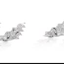 SI Clarity H Color Diamond Stud Earrings 14k White Gold