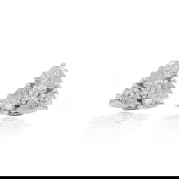 SI Clarity H Color Diamond Stud Earrings 14k White Gold
