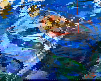 Oil painting Emerald Volodymyr Gluhomanyuk: 11GLUX Painter: Volodymyr Gluhomanyuk Size: 40x50 cm/15.74x19.68 inches Components: oil, canvas Original painting CONDITION: excellent ARTIST: Volodymyr Gluhomanyuk I was born in 1964, in Kyiv. I live