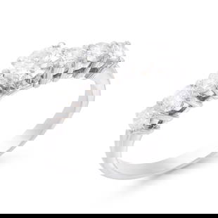 1.25 CTS TW CERTIFIED DIAMONDS 14K WHITE GOLD DESIGNER 7 STONE RING SIZE 7.5: 14K WHITE GOLD 3.00 GRAMS DIAMONDS 4.6MM- 1PCS- 0.45 CTS & 3.2MM-6 PCS- 0.80 CTS COLOR H-I , GRADE I1I2 Reserve: $1,502.75 Shipping: Domestic: Flat-rate of $17.65 to anywhere within the contiguous U.S