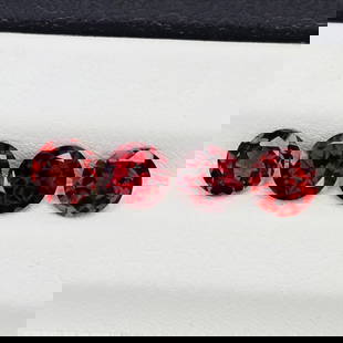 3.21 Ct Natural Red Garnet Round Set: Title:3.21 Ct Natural Red Garnet Round Set Description:Gemstones: Natural Red Garnet / Carat Weights: 3.21 ct / Size or Dimensions: 5 mm Approx Materials &Techniques:Garnet Reserve: $10.00 Shipping: D