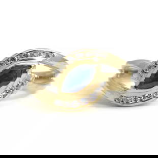 Vintage Marquise Dark Blue Sapphire Diamond Ring 14K Yellow Gold, 2.8 Grams: Vintage Marquise Dark Blue Sapphire Diamond Ring 14K Yellow Gold, 2.8 Grams This ring is a gorgeous estate piece! Please let us know if you have any questions. Gemstone: 1 marquise dark blue sapphire,