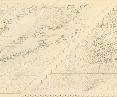 The South-West Coast of Ireland from Dungarvan to… Shannon MOUNT & PAGE 1758 map: CAPTION PRINTED BELOW PICTURE: 'The South-West Coast of Ireland from Dungarvan to the River Shannon' Antique folio sea chart of the coastline of Munster, southwest Ireland, including Bantry, Kenmare a
