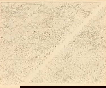 The Sea Coast of France from Ushent to Olone [Olonne]. MOUNT & PAGE 1758 map: CAPTION PRINTED BELOW PICTURE: 'The Sea Coast of France from Ushent to Olone' Antique folio sea chart of the west coast of Brittany from Ushant to the Ile d'Yeu, including the mouth of the Loire, Groi