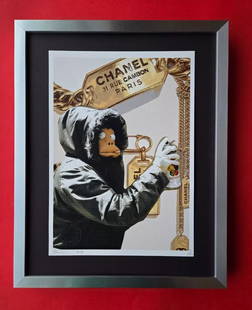 Death NYC | Hand Signed Original Pop Art Print MY CHANEL SPRAY GRAFFITI #8 COA: Up for Sale this Beautiful and Scarce Print by Pop Art Graffiti Master Artist Death NYC Hand Signed in Pencil Numbered X/100 or Artist Proof This piece is mounted on a 14 x 11 in. black acid free blac