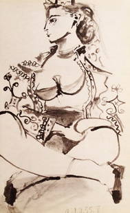 Picasso Sketchbook Carnet de la Californie Lithograph 2 dated 21/11/1955: Title: Untitled 2 dated 21/11/1955 Artist: Pablo Picasso Country: Spain Medium: Lithograph Marks: Numbered &amp; dated in plate, not signed Paper Size: 16.5 x10.5 inch Published: 1960 by Edition Cercl