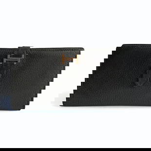 Hermès vintage Béarn Soufflet wallet in black leather: Title: Hermès vintage Béarn Soufflet wallet in black leather Materials:Leather Dimensions:DIMENSIONS: L: 17 cm - H: 9 cm Description:Hermès vintage Béarn Soufflet wallet in black l