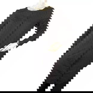 Dondup Black White Stripes Long Button Shirt Long Sleeves Collarless Top sz 42: Dondup Black White Stripes Long Button Shirt Long Sleeves Collarless Top sz 42 This black Dondup top with thin white stripes is an extra stylish piece not to be missed. It features hidden button front