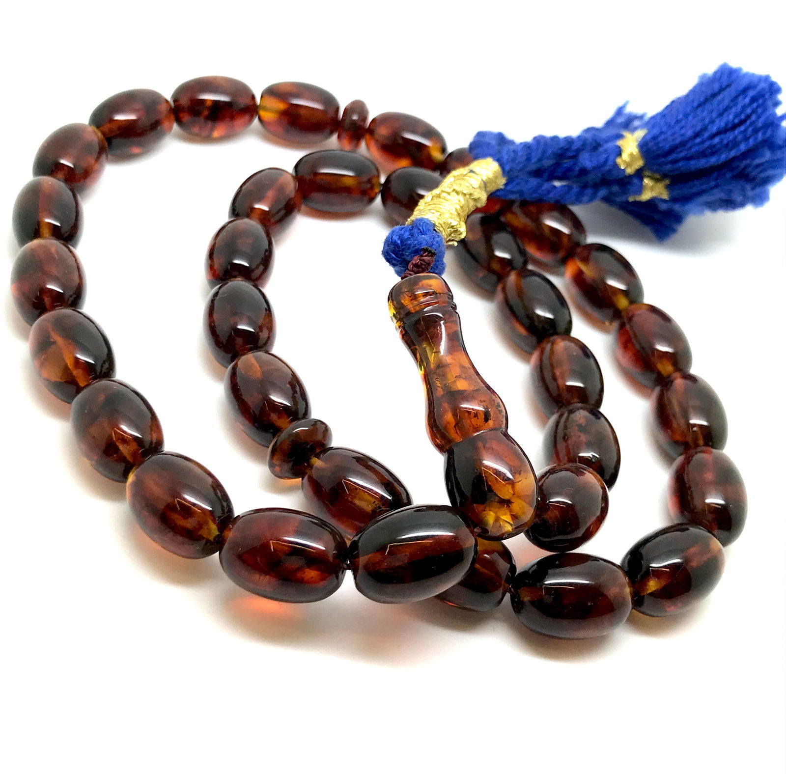 Exquisite Amber Tesbih made from Olive shaped Amber beads (1 of 6)