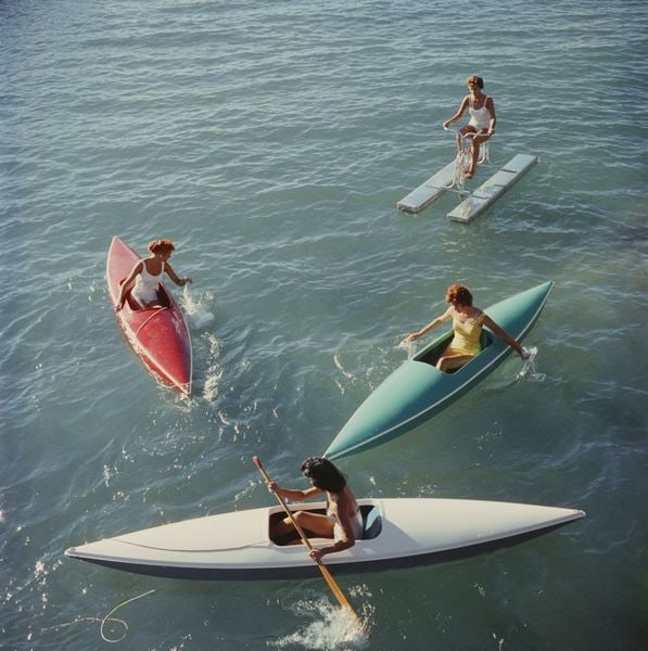 Slim Aarons 'Lake Tahoe Trip' 1959 C Type Print Framed In Black (1 of 5)
