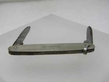 Vintage Engraveable Pocket Knife, 2 Blades, Signed Kent NYC, 1930's-1940's