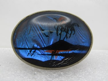 Vintage Morpho Sunset Brooch, 1950's-1960's
