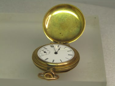 Victorian12kt G.F. Pocket Watch, Signed NE, 7 Year, Double Cover, 1800's-1910