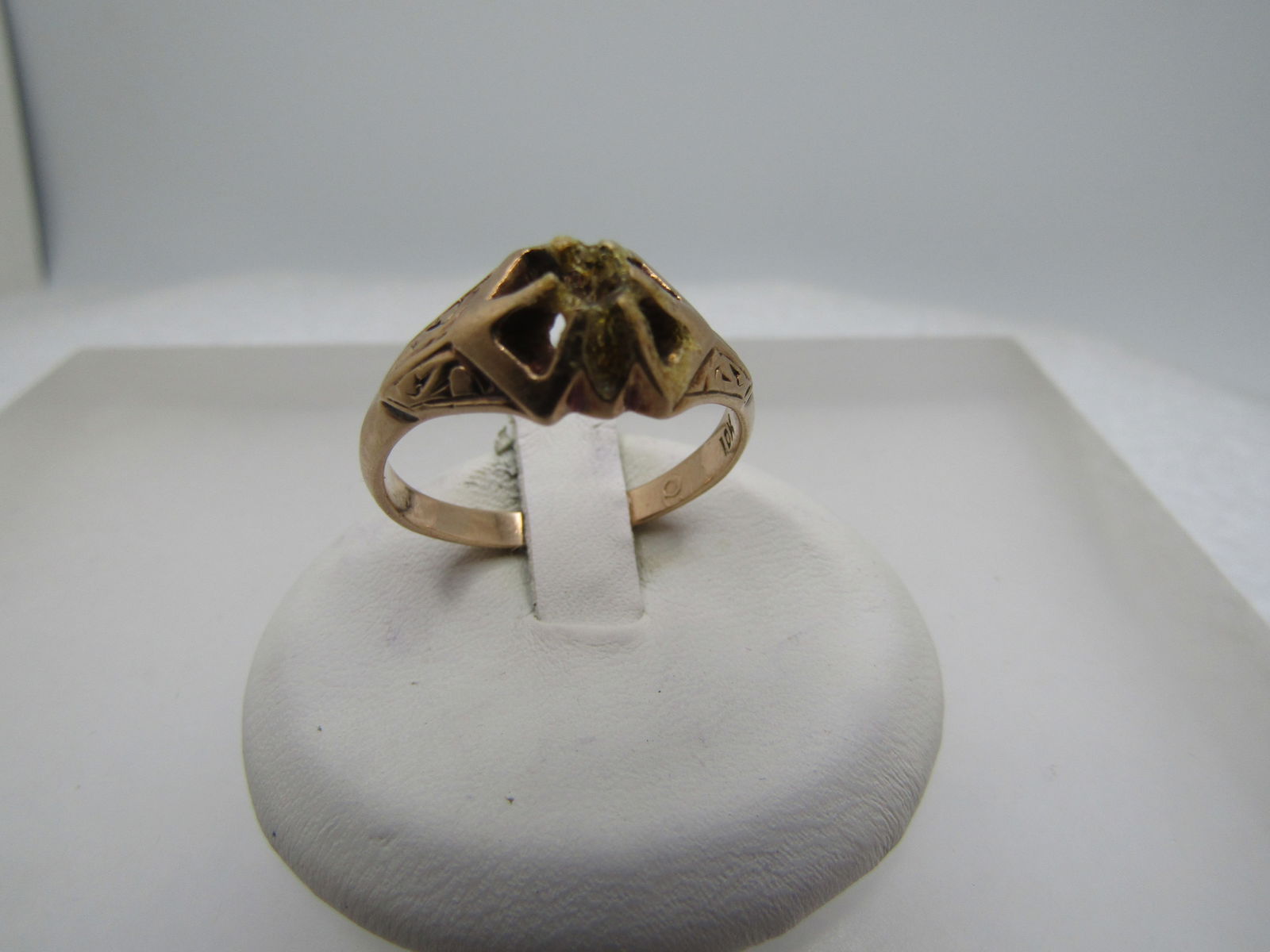 Antique 10kt Ring, Repair or Scrap, Sz. 9, Victorian/Edwardian (1 of 7)